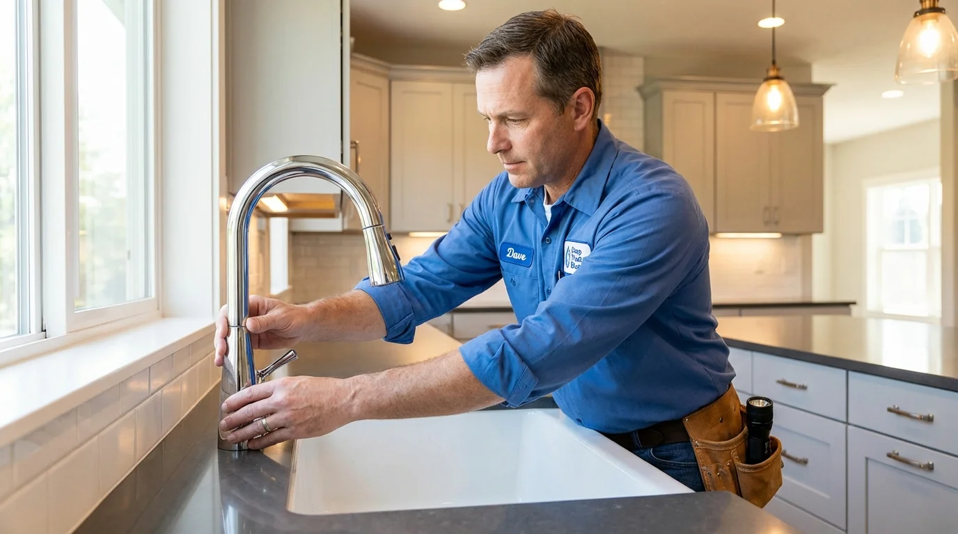 Kitchen faucet installation by Johns Plumbing LLC in Elkhorn